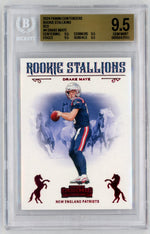 2024 Contenders #4 Drake Maye Red Rookie Stallions RC BGS 9.5