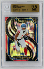 2024 Select Malik Nabers #116 Prizm Black & Red Shock Beckett 9.5