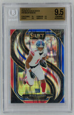 2024 Select #116 Malik Nabers Premier Level Rookie RC Red/Blue Shock BGS 9.5