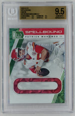 2019 Donruss Elite #SP-4 Patrick Mahomes II Spellbound Green BGS 9.5