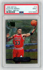 1996 Metal Cyber- Scottie Pippen #14 PSA 9