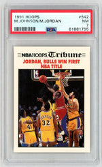 1991 Hoops Chicago Bulls Tribune Michael Jordan #542 PSA 7