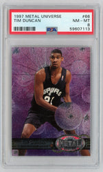 1997 Metal Universe Tim Duncan #66 PSA 8