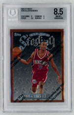1996-97 Finest #240 Allen Iverson Sterling Rookie RC w/ Coating BGS 8.5