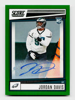 2022 Score #357 Jordan Davis Rookie RC Green Auto
