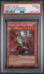2008 Yu-Gi-Oh! Lodt-Light of Destruction Ehren, Lightsworn Monk #EN082 PSA 7