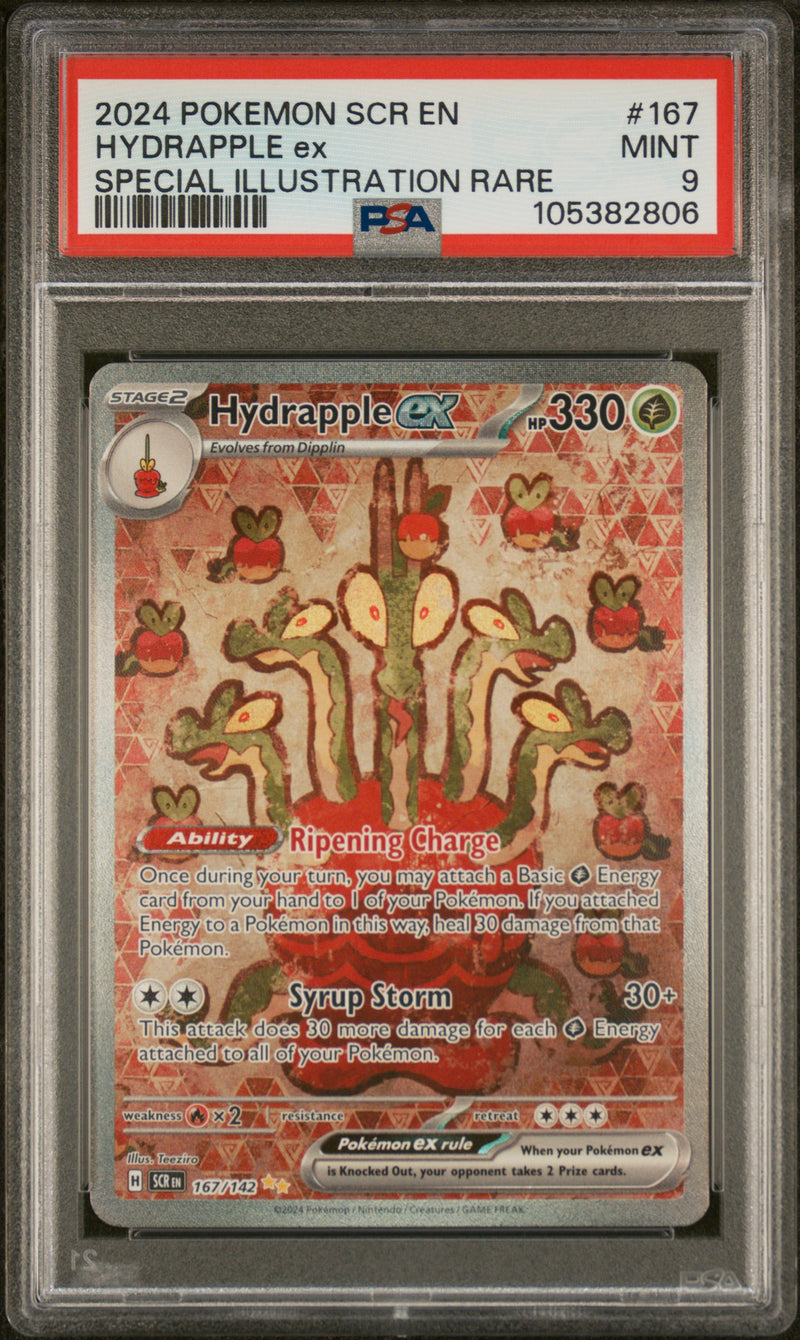 2024 Pokemon Scarlet and Violet Stellar Crown Special Illustraion Rare Hydrapple Ex #167 PSA 9