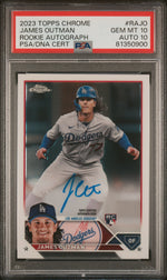 2023 Topps Chrome Rookie Autograph James Outman #RAJO PSA 10