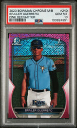 2023 Bowman Mega Box Chrome Pink Brailer Guerrero #240 /10217998 PSA 10