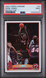2003 Topps Chrome Refractor Eddie Jones #81 PSA 9