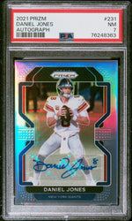 2021 Panini Prizm Autograph Daniel Jones #231 PSA 7