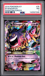 2014 Pokemon XY Phantom Forces M Gengar Ex #35 PSA 7