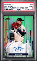 2025 Topps Finest Finest Autographs Green Refractor River Ryan #RR /75 PSA 9