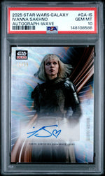 2025 Topps Chrome Star Wars Galaxy Autographs Wave Refractor Ivanna Sakhno/Shin Hati #GA-IS /99 PSA 10