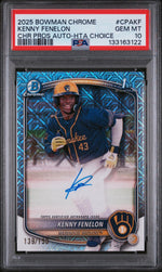 2025 Bowman Chrome Prospect Autograph Hta Choice Refractor Kenny Fenelon #CPAKF /150 PSA 10