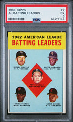 1963 Topps American League Batting Leaders #2 PSA 5