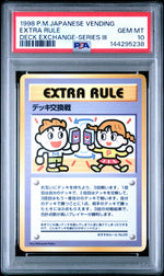 1998 Pokemon Vending Series 3 Deck Exchange Extra Rule PSA 10
