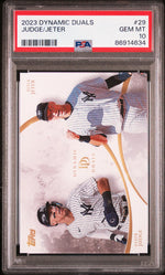 2023 Topps Dyamic Duals Aaron Judge/Derek Jeter #29 PSA 10