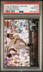2022 Topps Stadium Club Chrome Red Refractor Carlos Rodon #252 /5 PSA 10