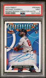 2023 Topps Finest Finest Rookies Design Variation Autographs Michael Harris II #RDAMH PSA 9