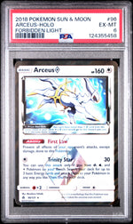 2018 Pokemon Sun and Moon Forbidden Light Holo Arceus #96 PSA 6