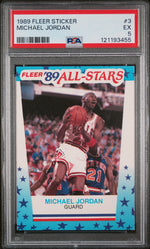 1989 Fleer Stickers All Stars Michael Jordan #3 PSA 5