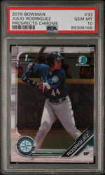 2019 Bowman Chrome Prospect Julio Rodriguez #BCP33 PSA 10