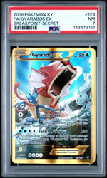 2016 Pokemon XY Breakpoint Secret Rare Gyarados Ex #123 PSA 7