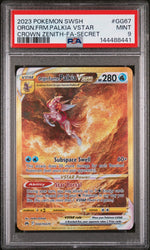 2023 Pokemon Sword and Shield Crown Zenith Secret Rare Origin Forme Palkia Vstar #GG67 PSA 9