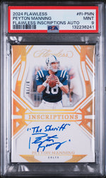 2024 Panini Flawless Flawless Inscriptions Autographs Peyton Manning #FI-PMN /10 PSA 9