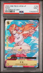 2024 One Piece Two Legends Japanese Alternate Art Nami #OP08-106 PSA 9
