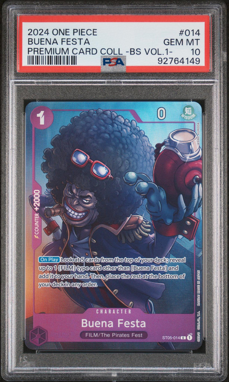 2024 One Piece Premium Card Collection -Best Selection Vol.1- Buena Festa #14 PSA 10