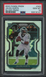 2020 Panini Prizm Silver Prizm Jalen Hurts #343 PSA 10