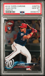 2018 Topps Chrome Update Juan Soto #HMT55 PSA 10