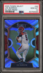 2020 Panini Select Concourse Silver Prizm Joe Burrow #46 PSA 10