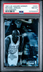 1991 Upper Deck Award Winner Hologram Michael Jordan #AW1 PSA 8