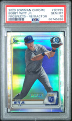 2020 Bowman Chrome Prospect Refractor Bobby Witt Jr. #BCP25 /499 PSA 10