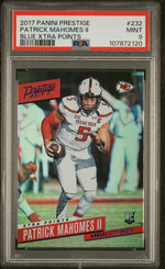 2017 Panini Prestige Xtra Points Blue Patrick Mahomes II #232 PSA 9
