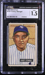1951 Bowman #181 Casey Stengel CGC 1.5