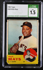 1963 Topps #300 Willie Mays CSG 1.5