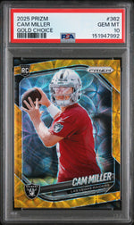 2025 Panini Prizm Gold Choice Cam Miller #362 /10 PSA 10
