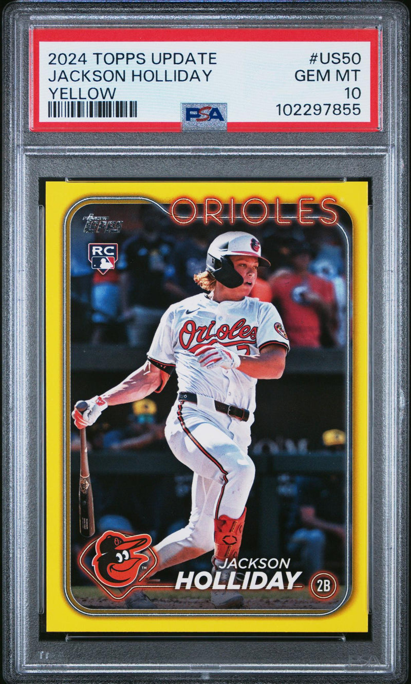2024 Topps Update Walgreens Yellow Jackson Holliday #US50 PSA 10