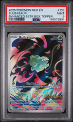 2025 Pokemon Mega Evolution Promo Box Topper Illustration Rare Bulbasaur #133 PSA 9