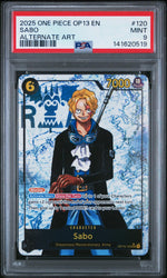 One Piece Card Game Sabo OP13-120 Alternate Art PSA 9