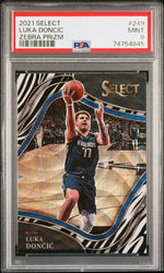 2021 Panini Select Prizms Zebra Luka Doncic #249 PSA 9