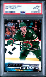 2022 Upper Deck Young Guns Matt Boldy #201 PSA 8.5