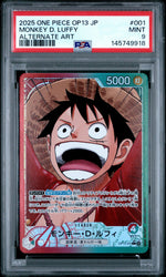 2025 One Piece Japanese Op13-Carrying On His Will Alternate Art Monkey D. Luffy #001 PSA 9