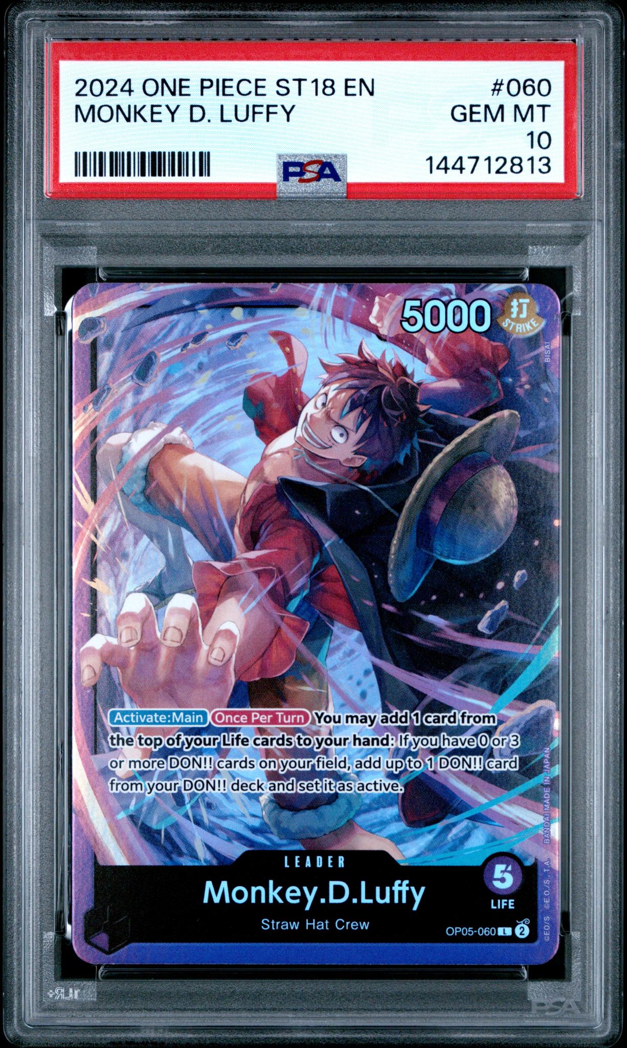 2024 One Piece Starter Deck Monkey D. Luffy #OP05-060 PSA 10 – Monmouth  Sports Cards