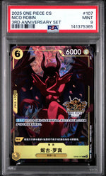 2025 One Piece Simplified Chinese 3rd Anniversary Set Nico Robin #107 PSA 9