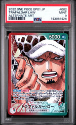 2022 One Piece Japanese Romance Dawn Alternate Art Trafalgar Law #2 PSA 9